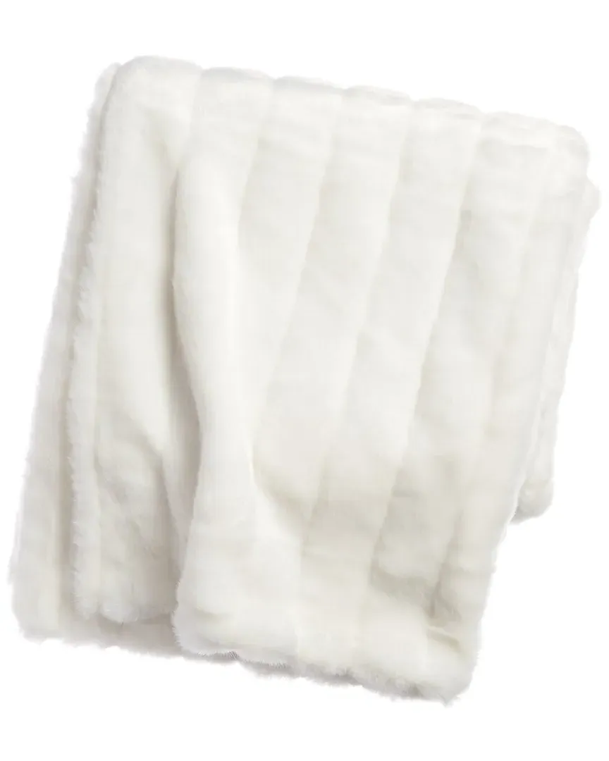 Faux Fur Throw - White Mink image