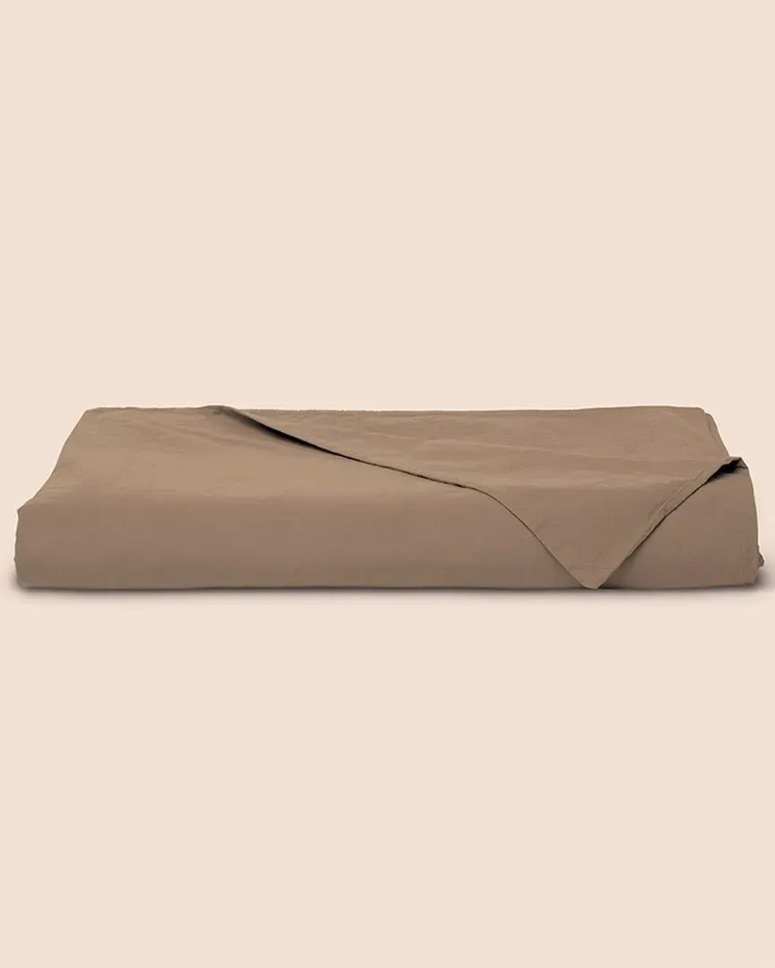 PureCare Garment Washed Percale Duvet Cover - Desert Sand, Cotton