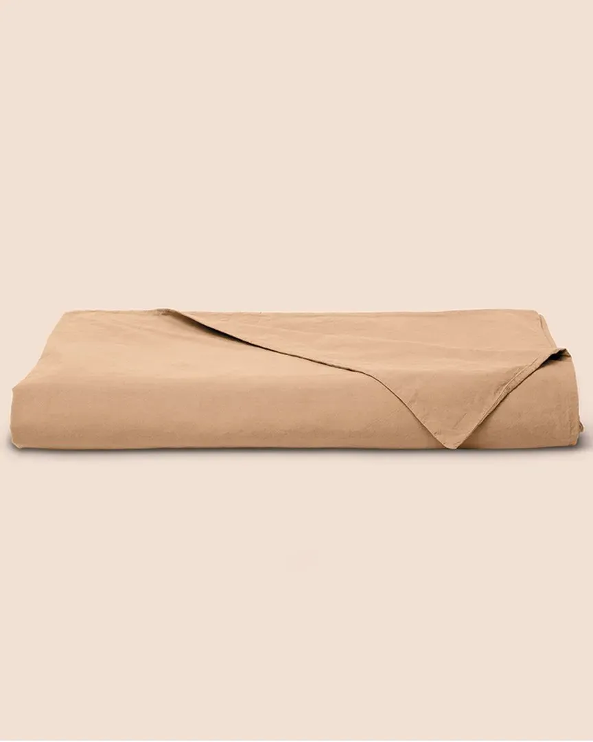 PureCare Garment Washed Percale Duvet Cover - Ochre, Cotton