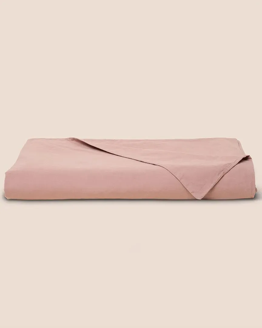 PureCare Garment Washed Percale Duvet Cover - Pink Sandstone, Cotton