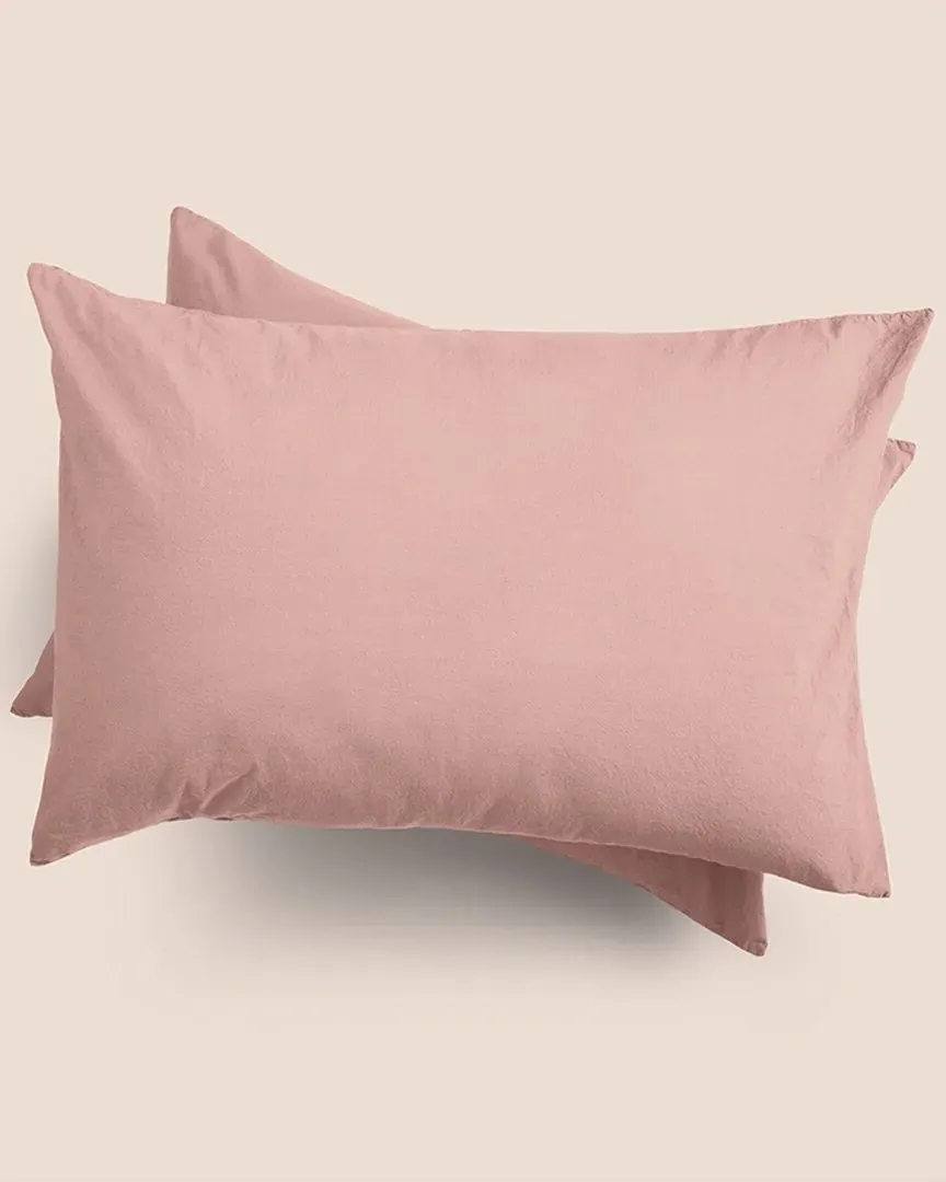 PureCare Garment Washed Percale Pillow Sham Set - Pink Sandstone, Cotton