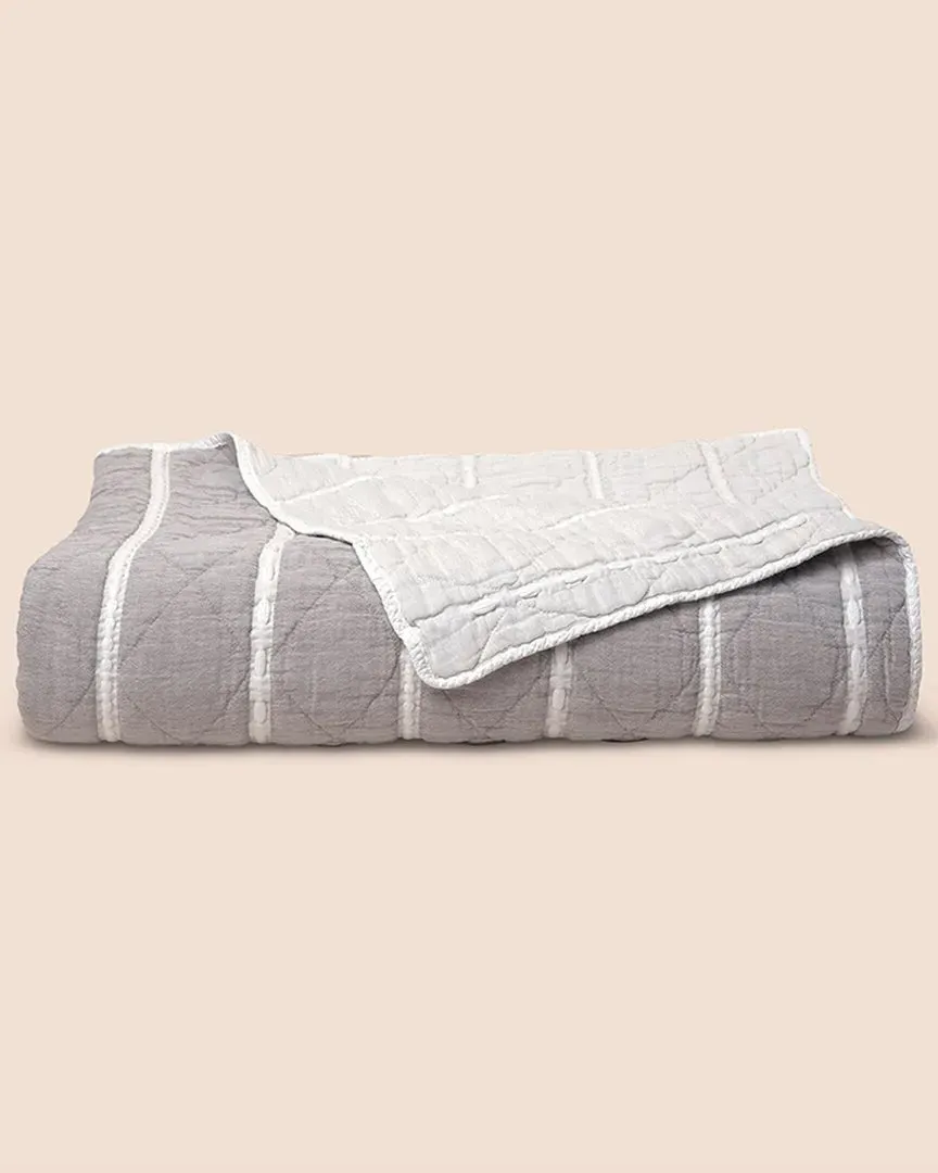 PureCare Heritage Textured Stripe Cotton Quilt - Canyon image