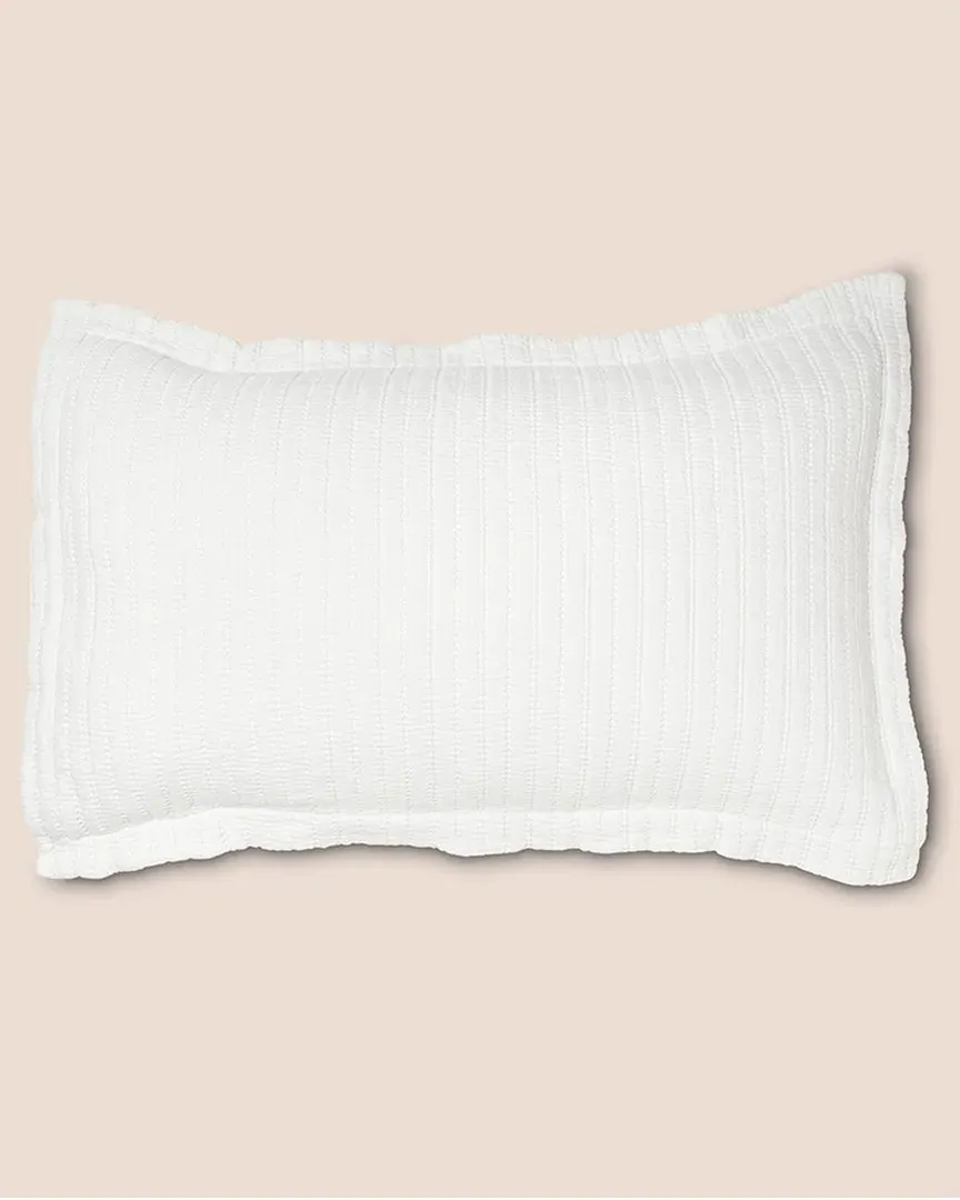 PureCare Ridgeback Cotton Pillow Sham - Ecru