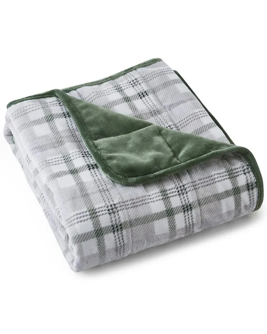 Velvet Weighted Throw Blanket - Green, Polyester image