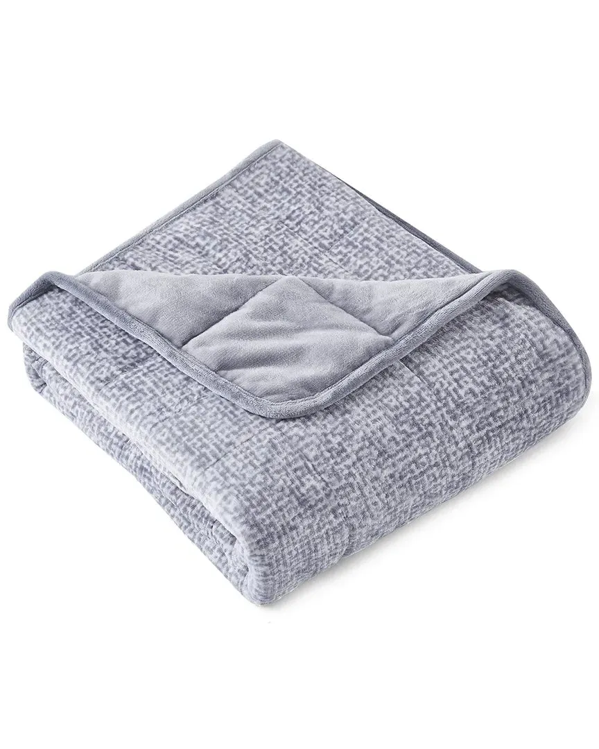 Velvet Weighted Throw Blanket - Grey, Polyester