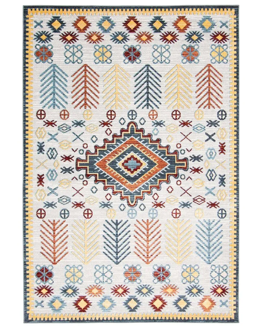 Aqua Gypsy Washable Area Rug - Grey, Polyester image
