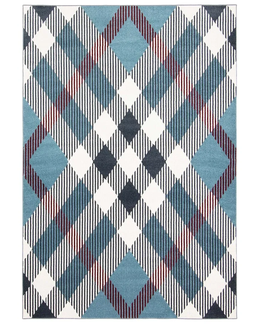 Aqua Kors Washable Area Rug - Blue, Polyester image