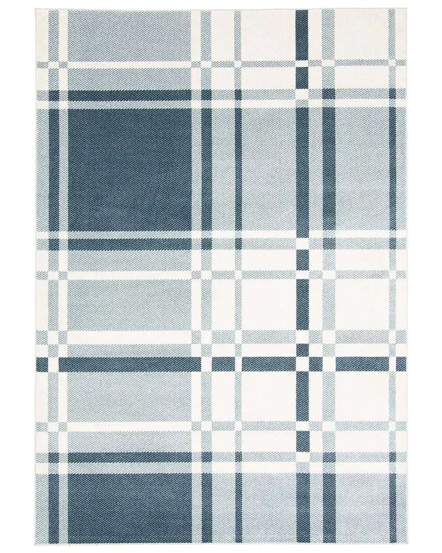 Aqua Roma Washable Rug - Blue, Polyester