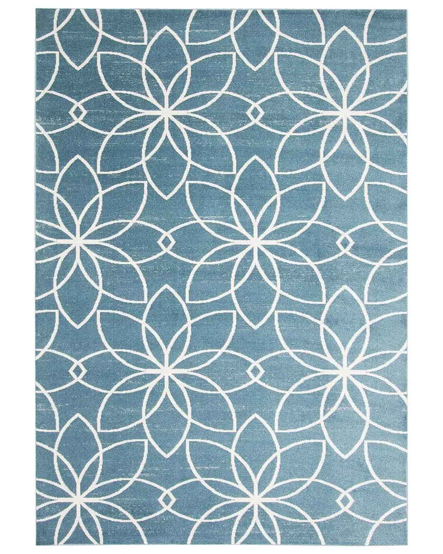Aqua Terali Washable Rug - Turquoise, Polyester