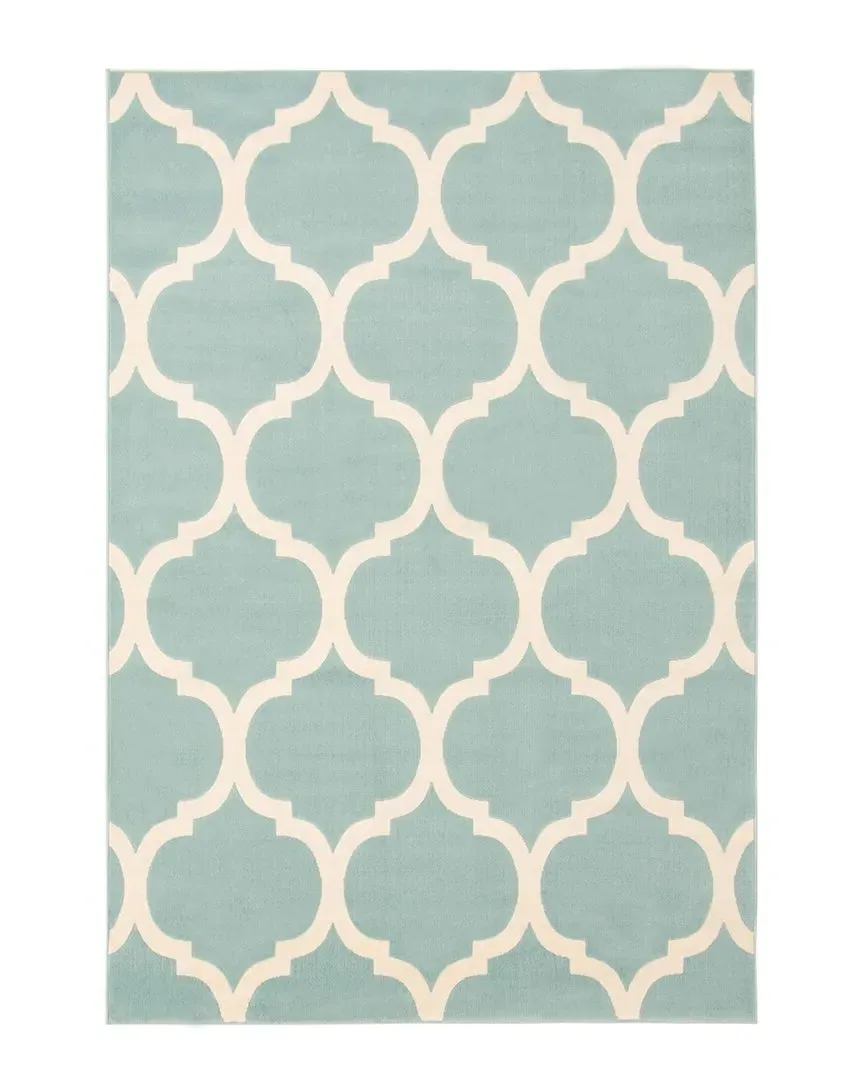 Arbour Moroccan Trellis Rug - Aqua, Polypropylene image