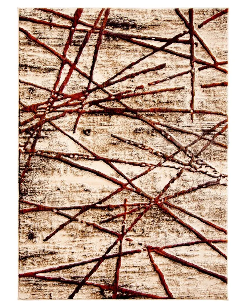 Ceyla Abstract Rug - Gold, Polypropylene image