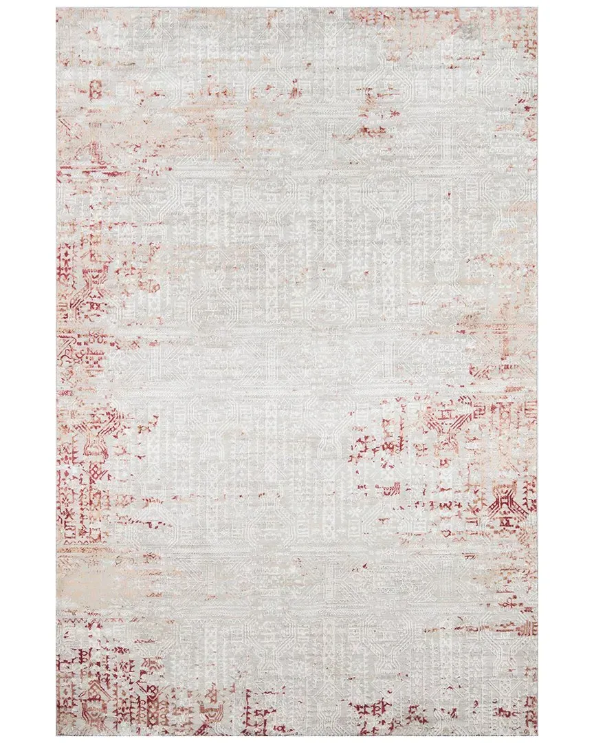 Genevieve Area Rug - Red, Polyester
