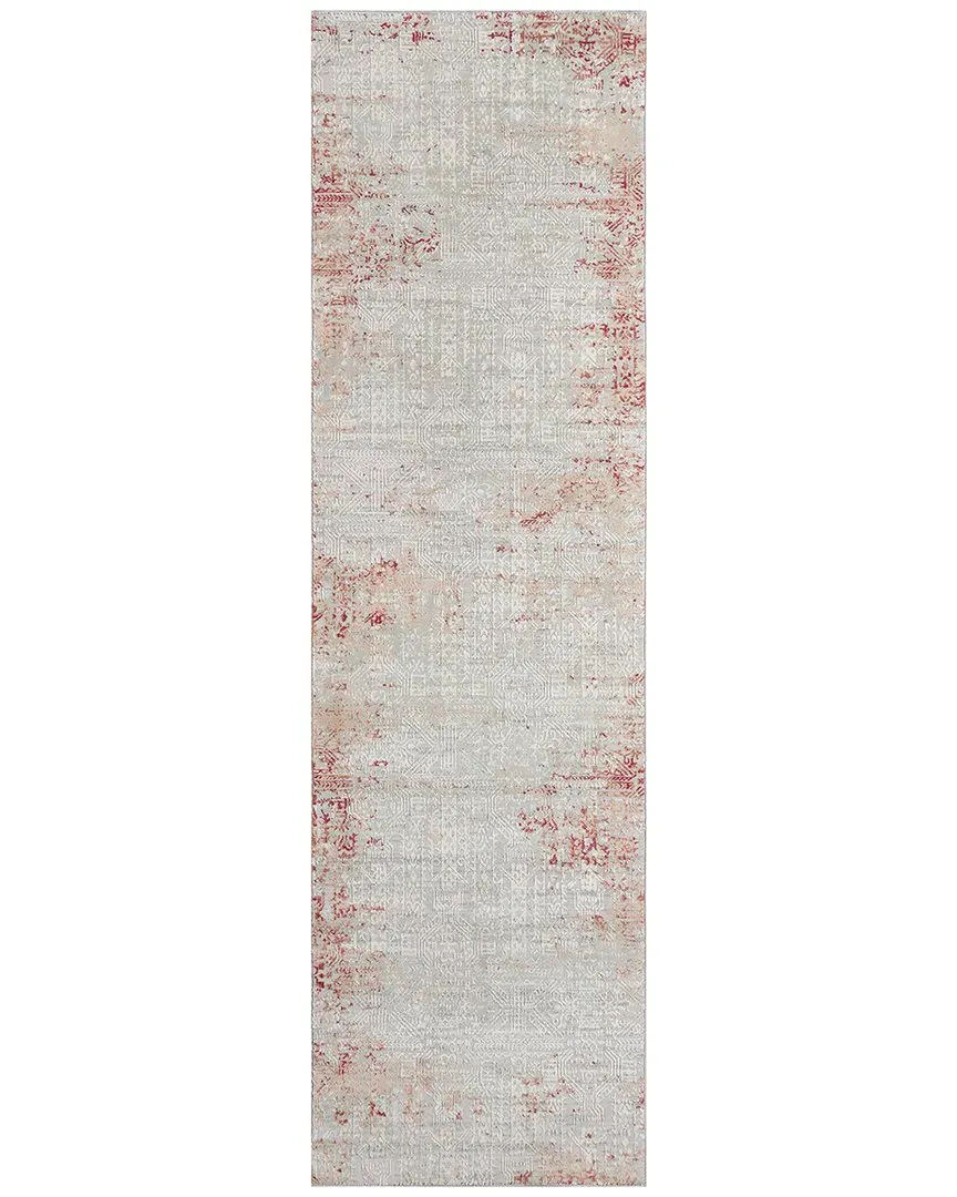 Genevieve Runner Rug - Red, Polyester