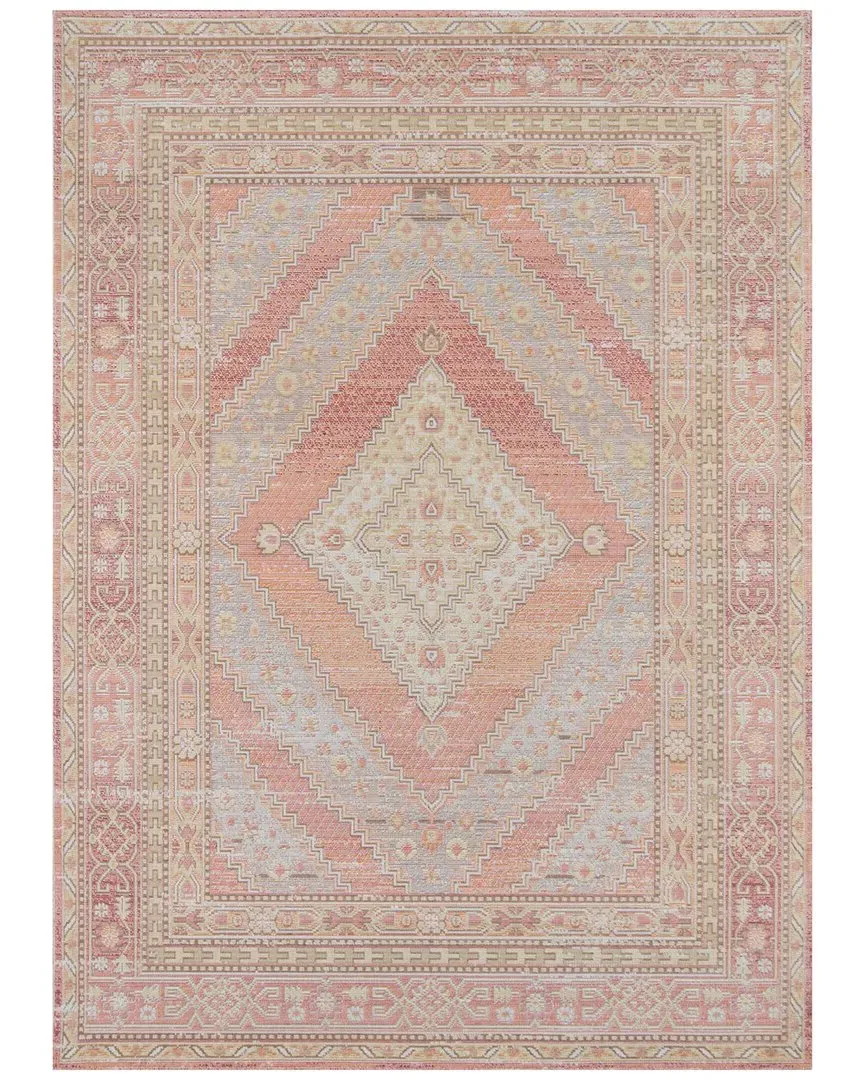 Isabella Area Rug - Pink, Polyester