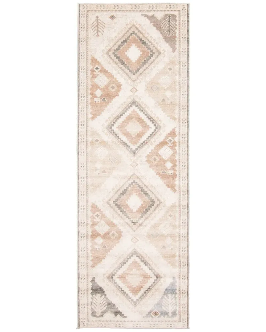 Lia Tribal Runner Rug - Ivory, Polypropylene image