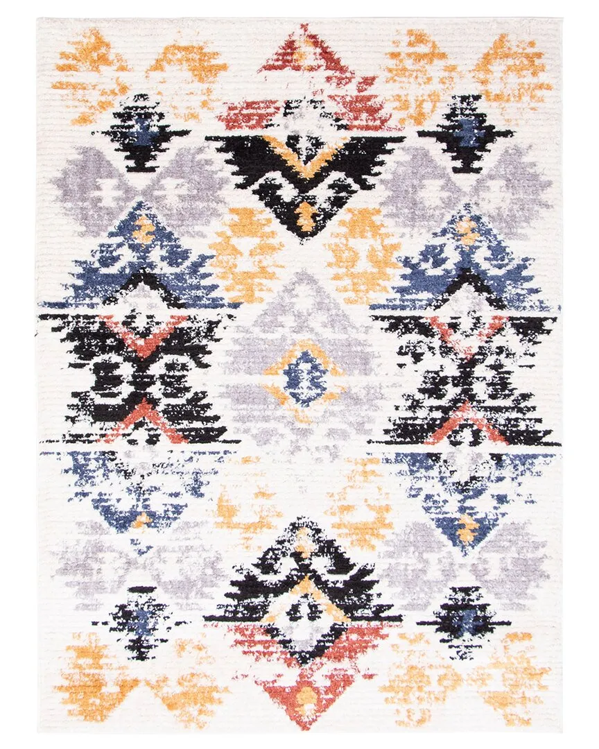Moroccan Kashkuli Rug - White, Polyester