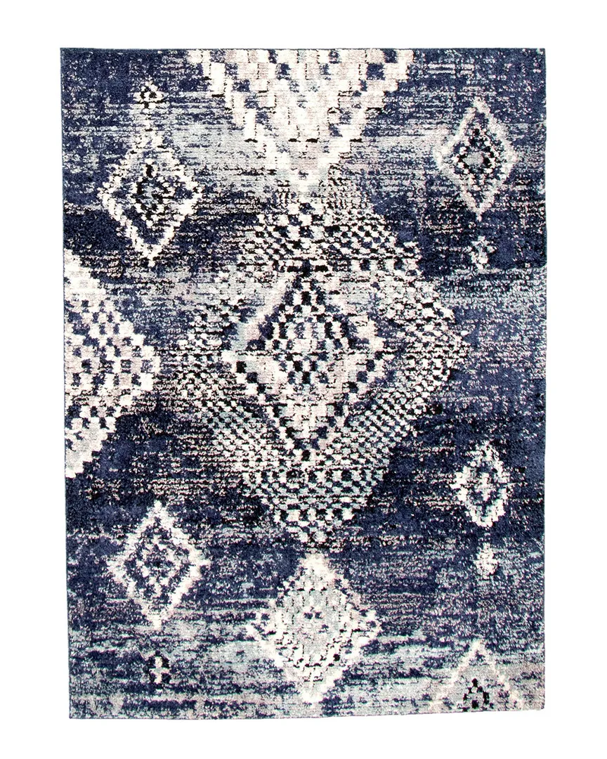 Moroccan Mosaique Rug - Blue, Polypropylene