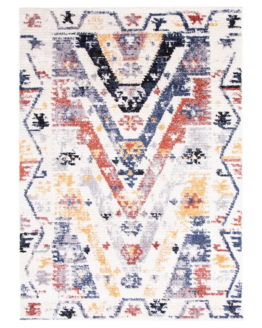 Moroccan Quashqai Rug - White, Polyester
