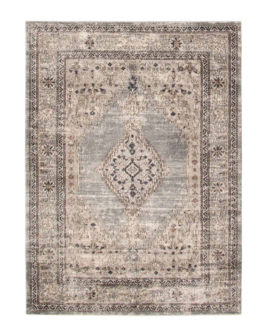 Oregon Bijar Oriental Rug - Light Blue, Polypropylene