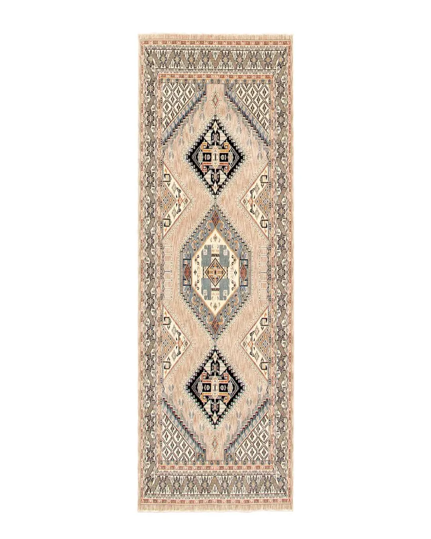 Qashqai Geometric Rug - Ivory, Polypropylene