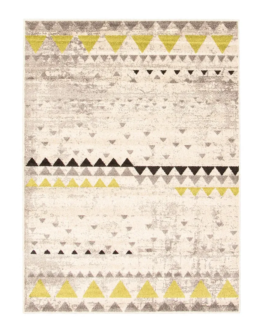 Remi Geometric Rug - Ivory Green, Polypropylene image