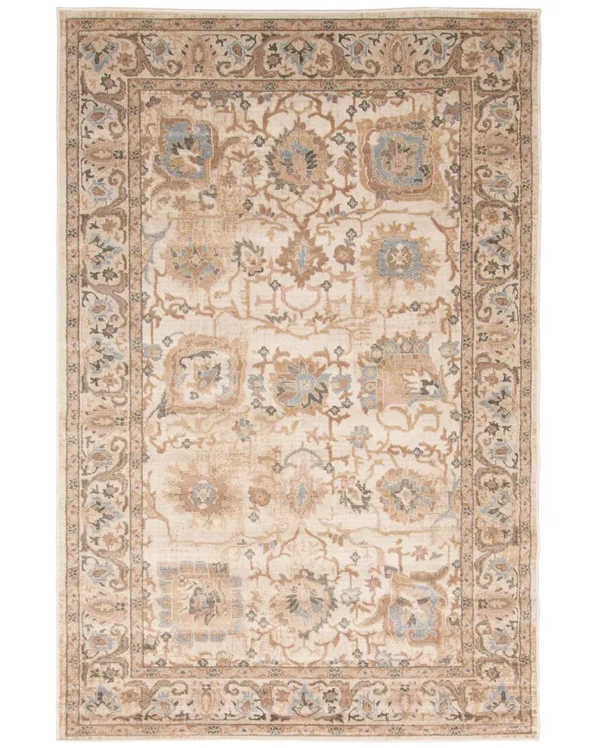 Tuscany Area Rug with Floral Pattern - Ivory, Polypropylene image
