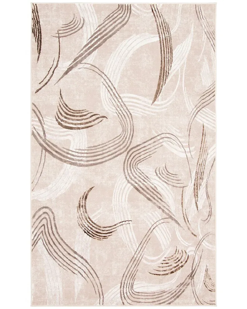 Wisp Area Rug with Abstract Pattern - Taupe