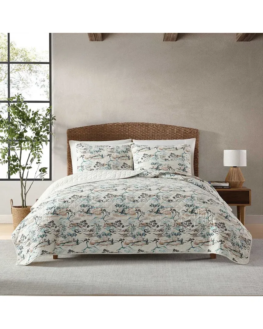 Alani Island Conversation Reversible Quilt Set - Beige image