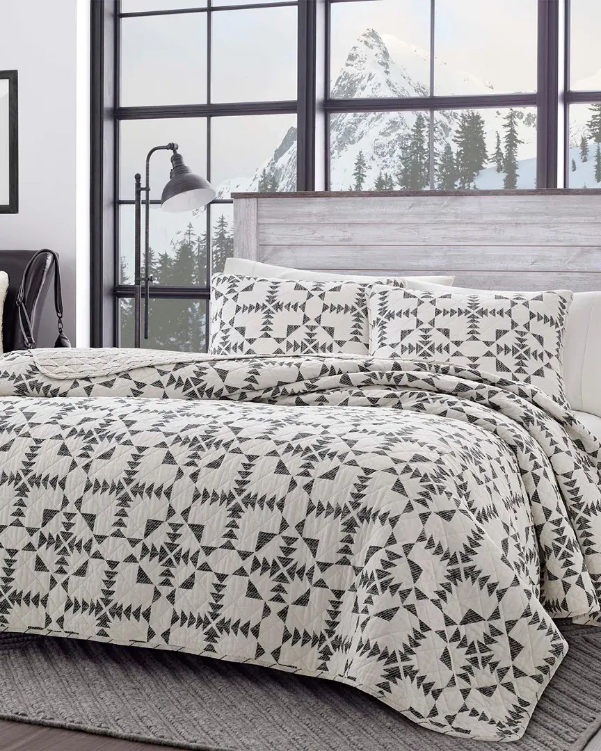 Arrowhead Quilt Set - Black and White, Cotton image