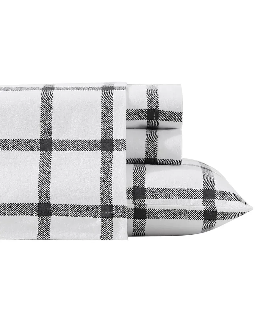 Bunkhouse Plaid Cotton Flannel Sheet Set - Grey