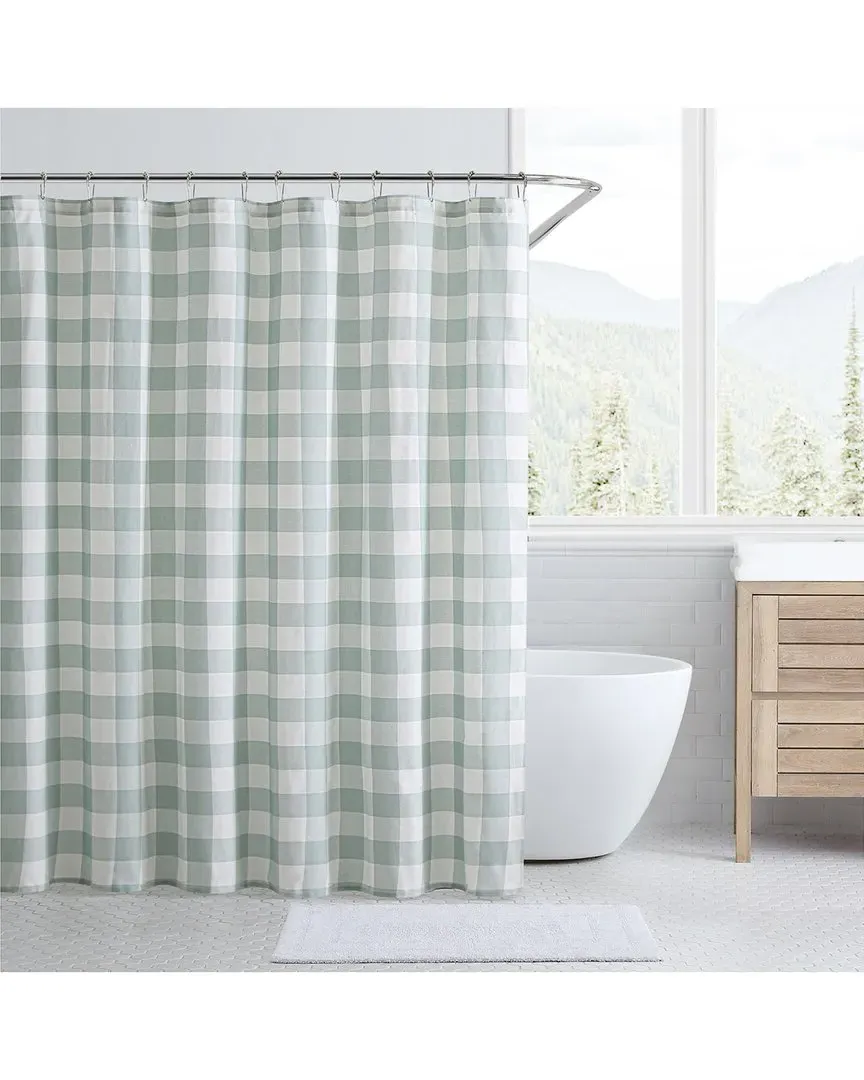 Cabin Plaid Twill Shower Curtain - Green Bay, Cotton