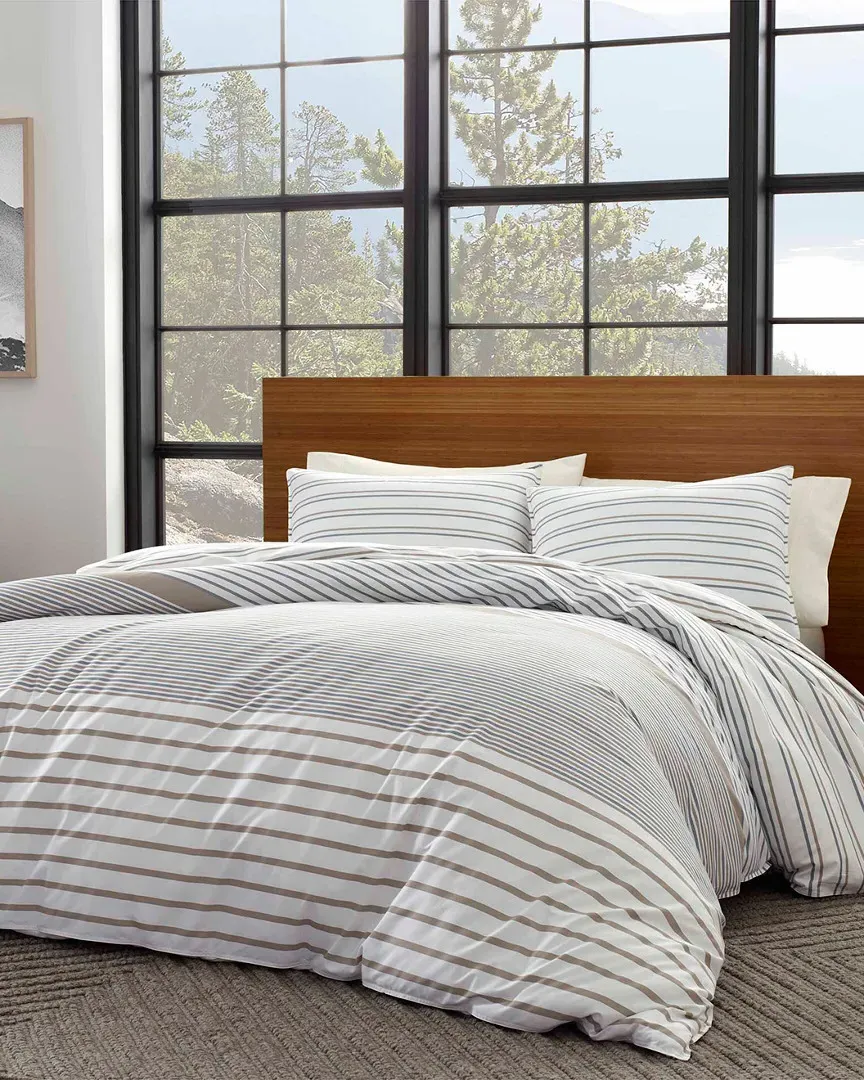 Cooper Stripe Duvet Cover Set - Grey, Cotton image