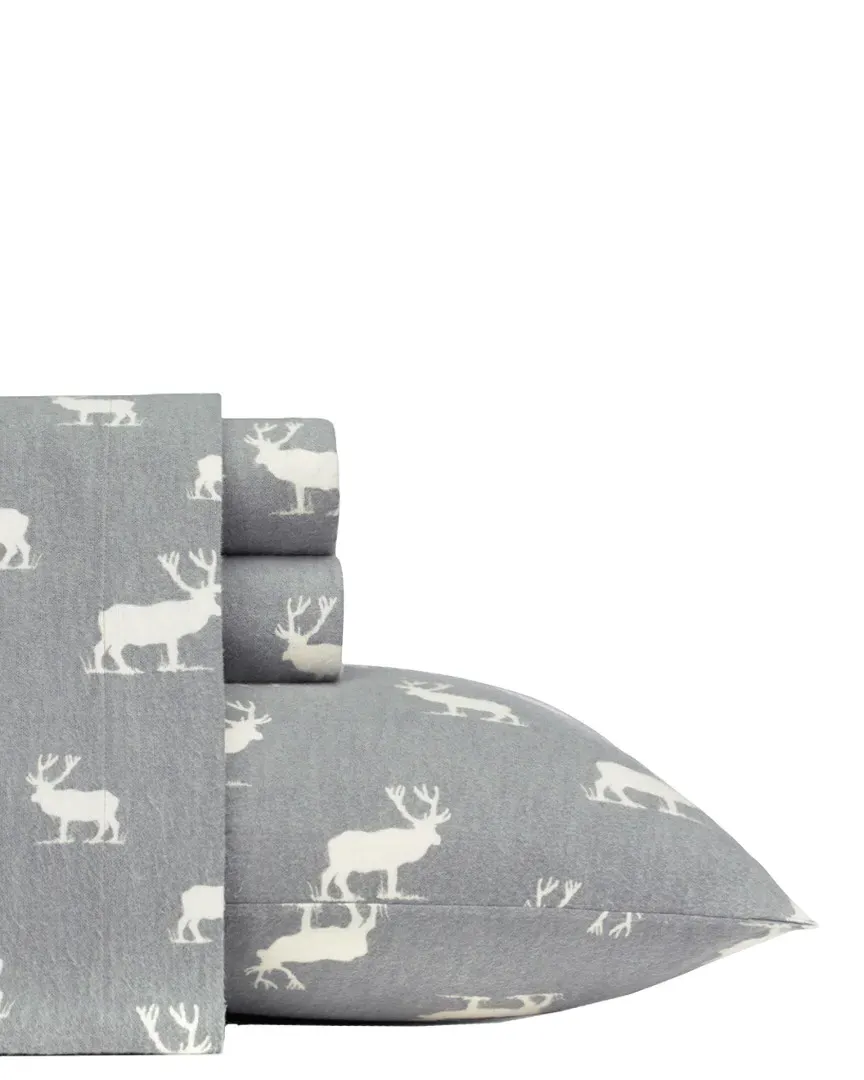 Elk Grove Flannel Sheet Set - Grey, Cotton image