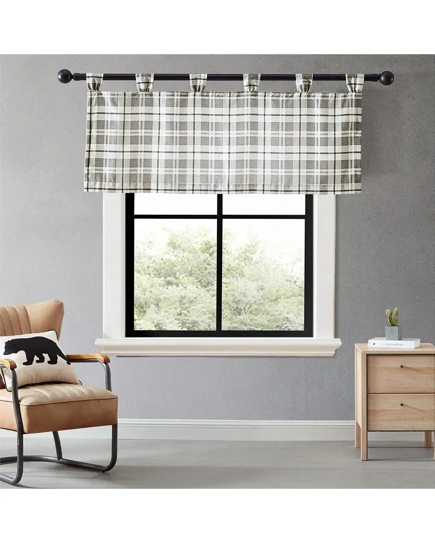 Fall Creek Plaid Window Valance - Chrome, Polyester