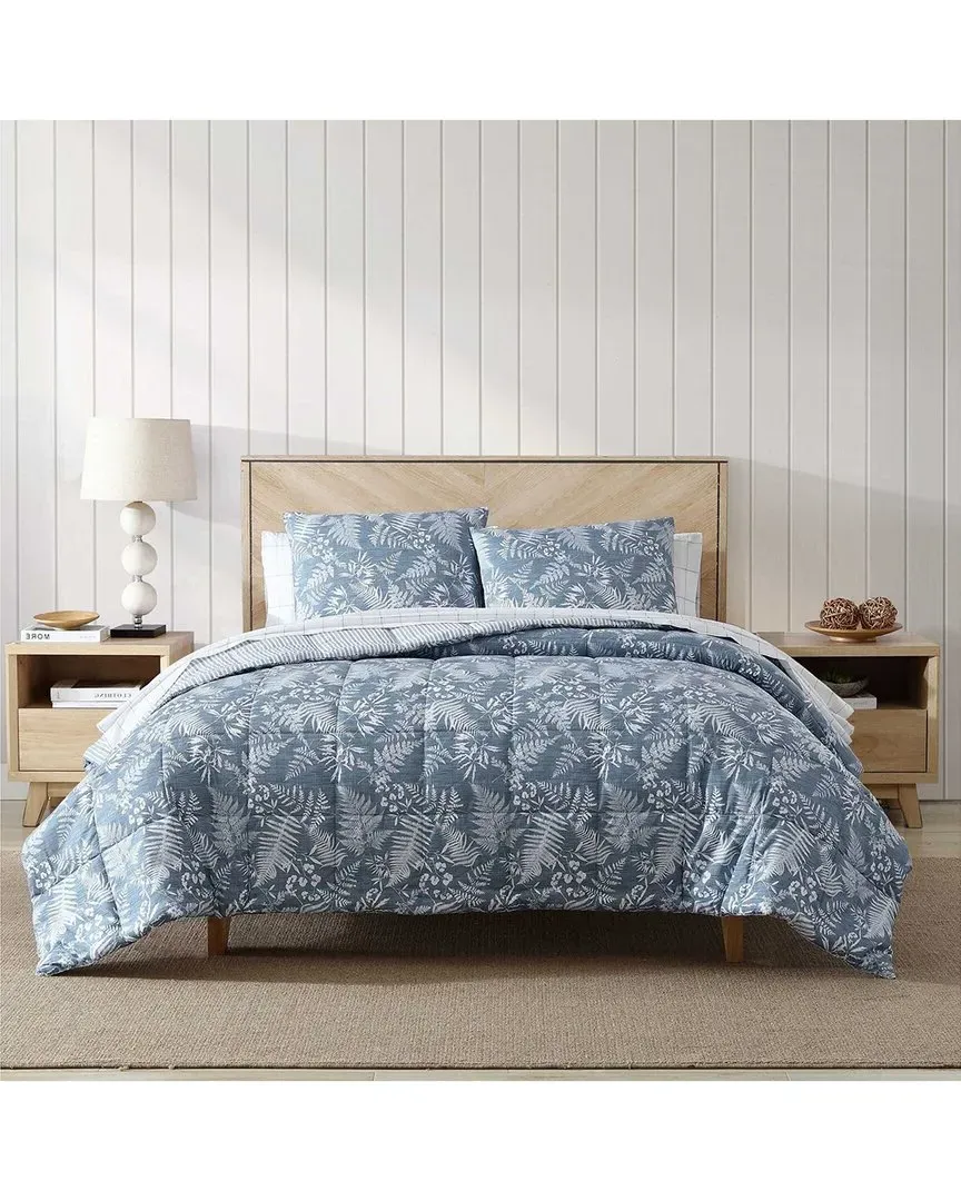 Fern Garden Comforter Bedding Set - Cabana Blue image