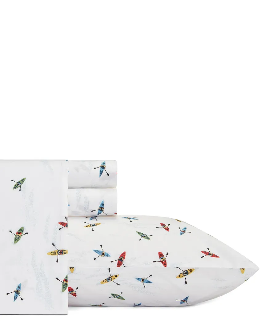 Kayaks Cotton Sheet Set - Blue image