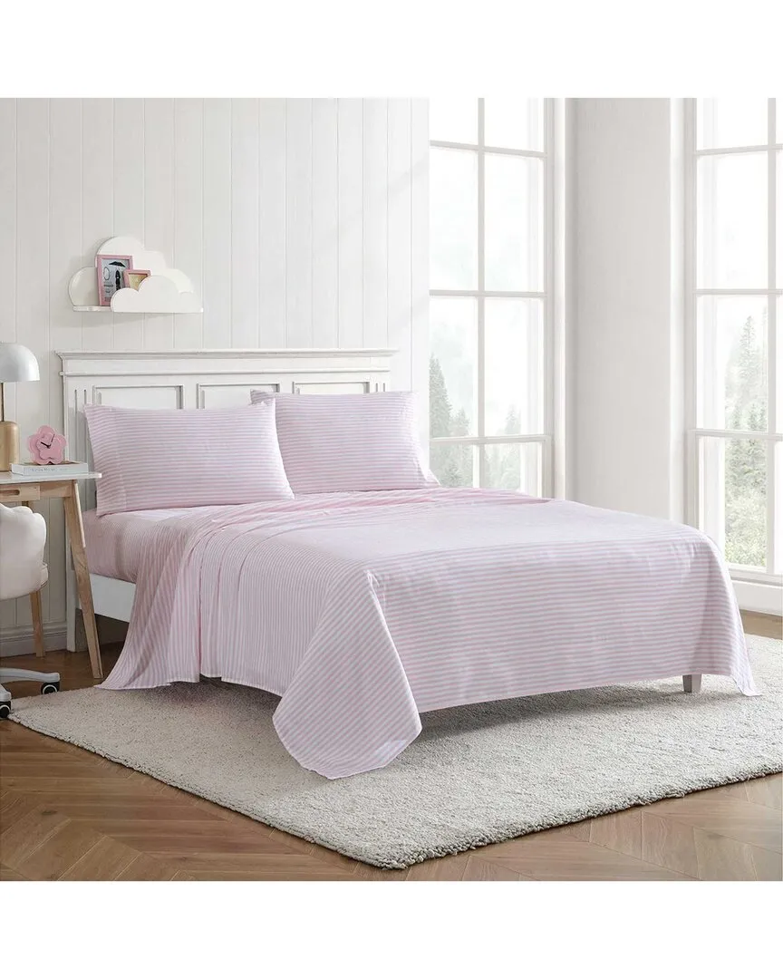 Little Stripe Ultra Soft Sheet Set - Pink, Polyester