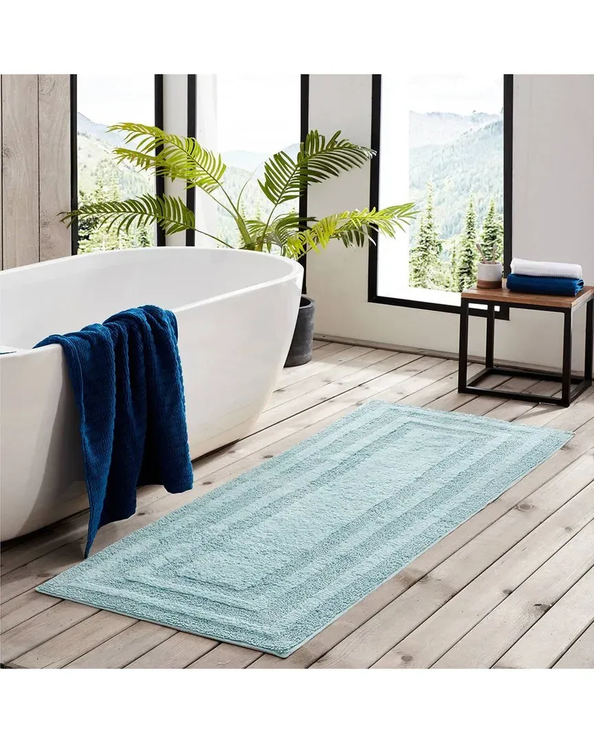 Logan Bath Rug - Sea Blue, Cotton image