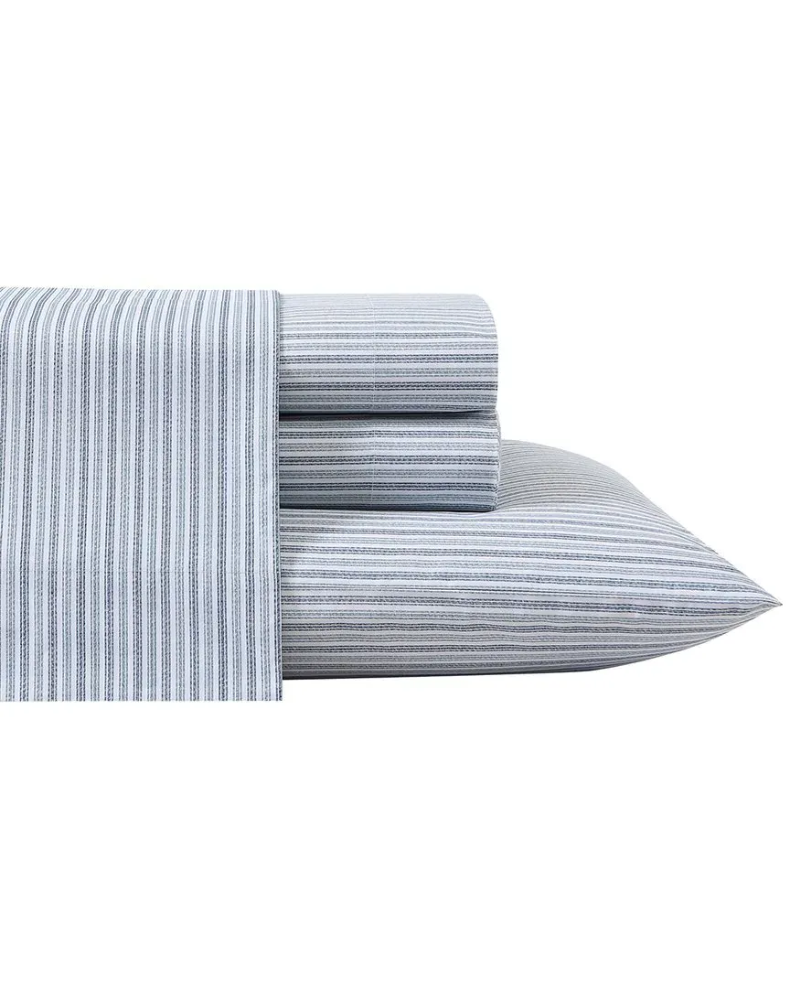 Ticking Stripe Percale Sheet Set - Navy, Cotton image