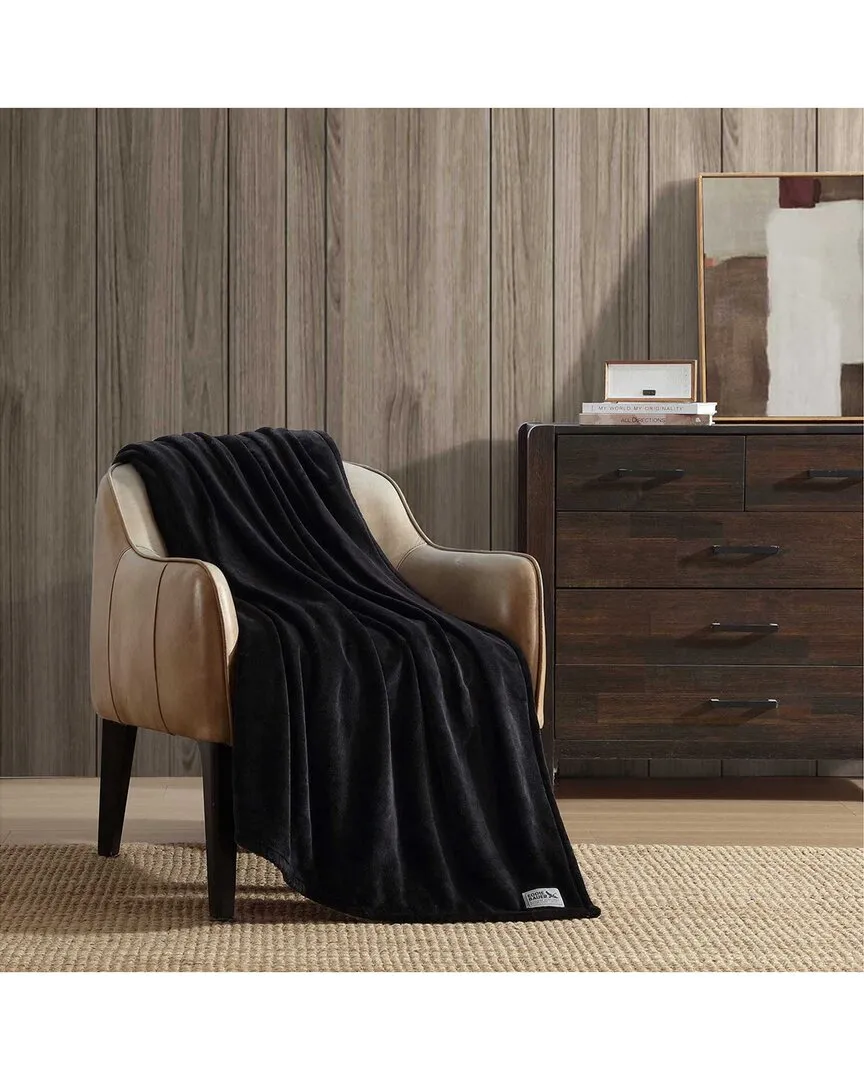 Ultra Soft Plush Flannel Blanket - Black image