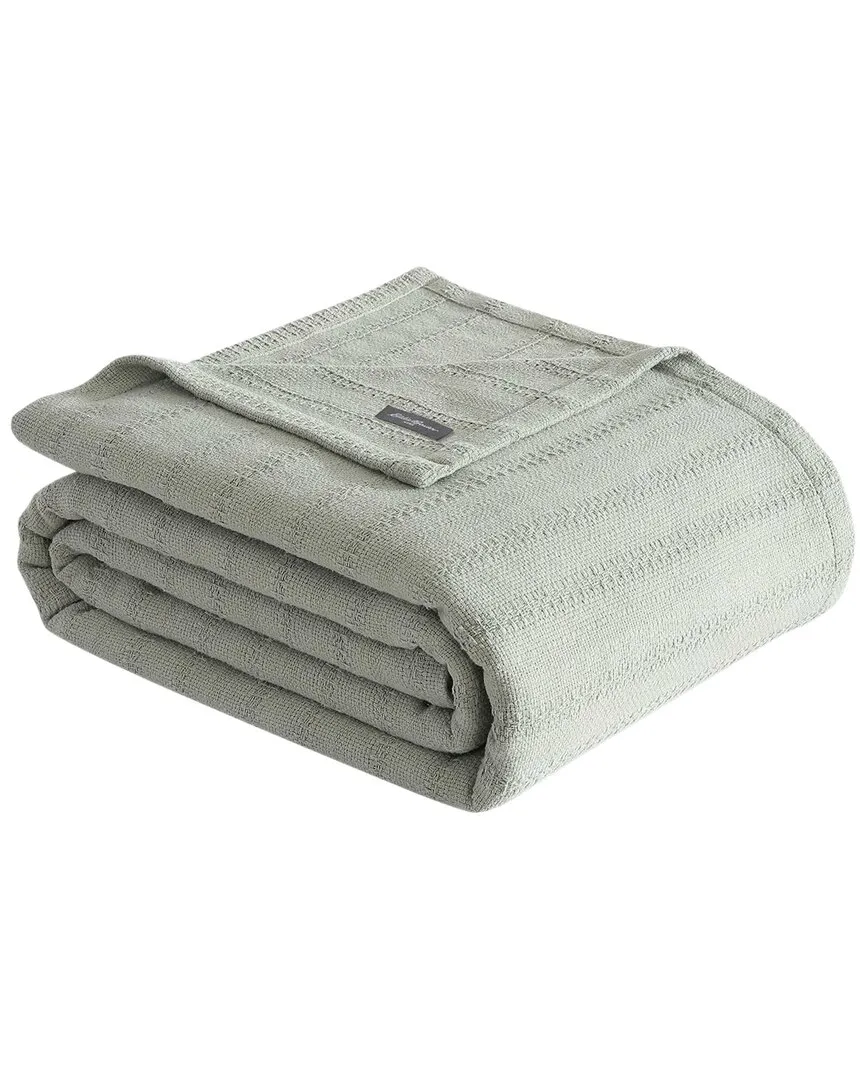 Variegated Weave Stripe Blanket - Seagrass Green