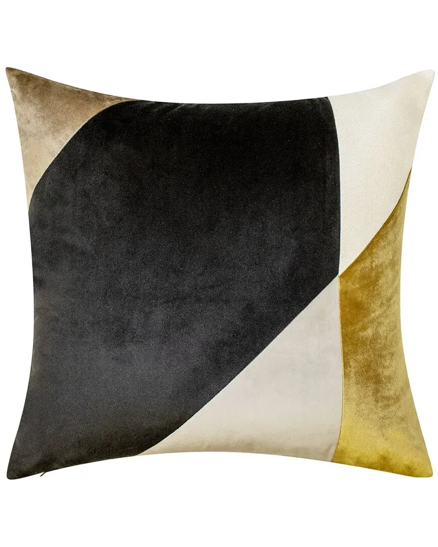 Angular Colorblock Square Decorative Pillow - Brown