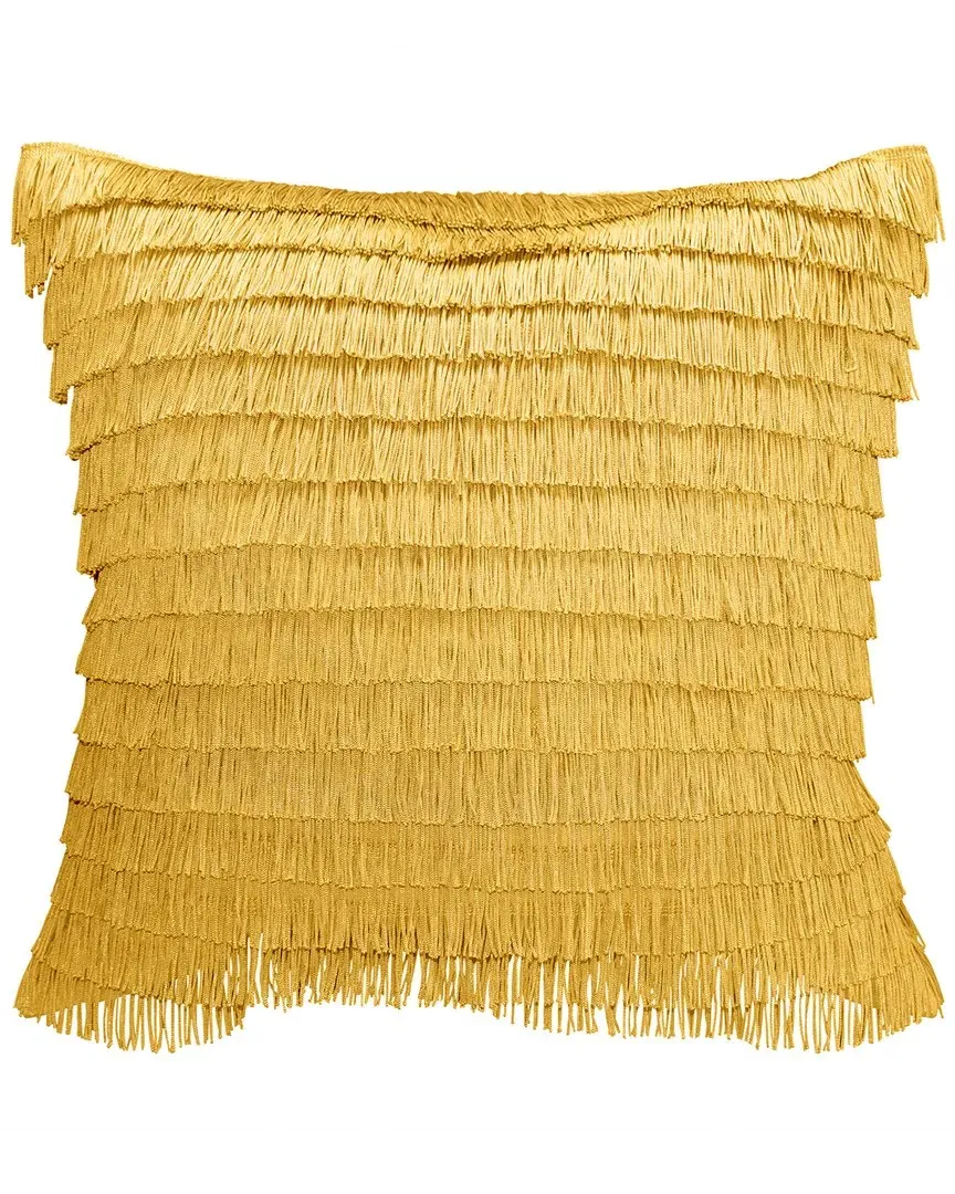Gatsby Fringe Decorative Pillow - Gold, Polyester