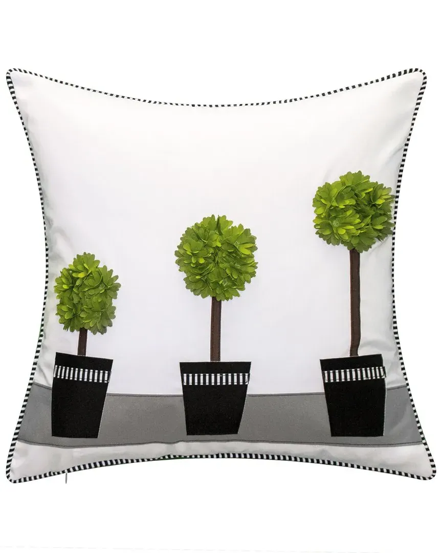 Set of 2 Indoor/Outdoor Dimensional Topiary Decorative Pillows - Multi image