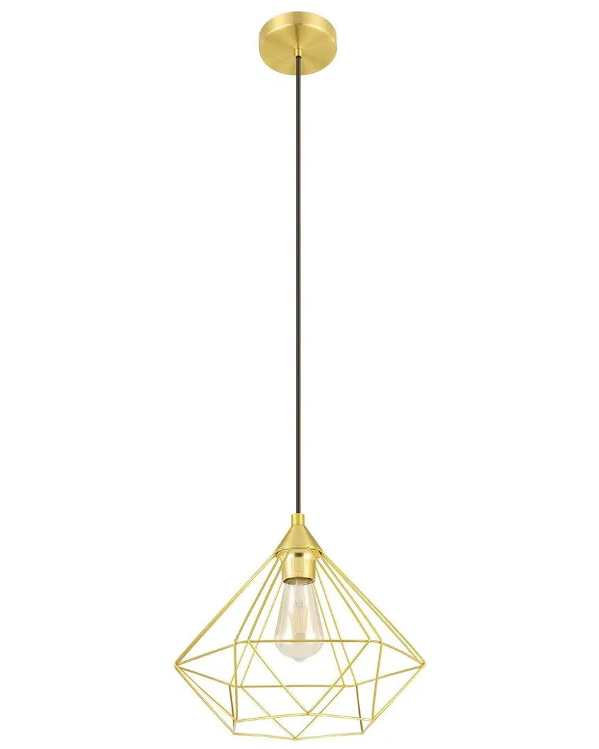 Tarbes Geometric Pendant Light - Brushed Brass, Steel
