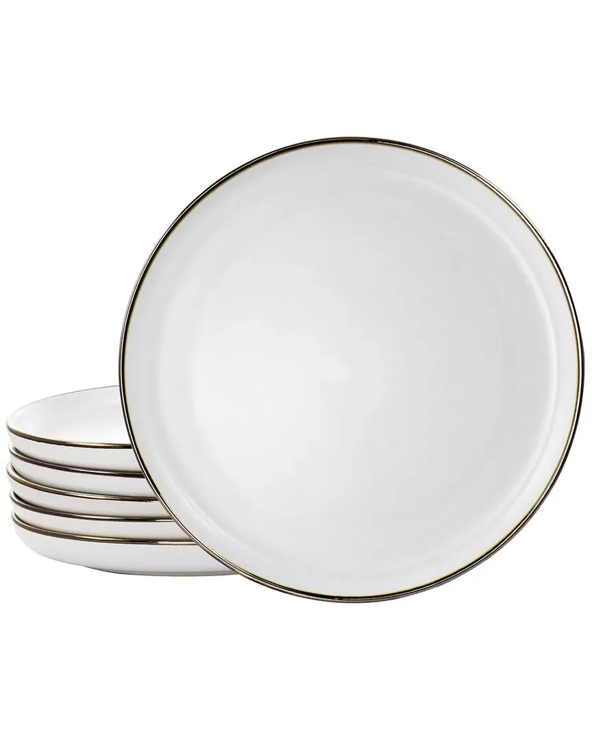 Arthur 6-Piece Dinner Plate Set - White, Stoneware