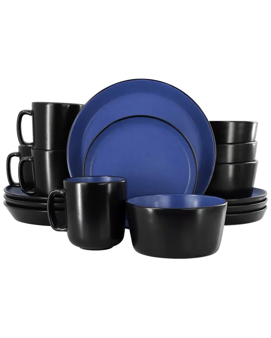 Bacarra 16-Piece Dinnerware Set - Blue, Stoneware image