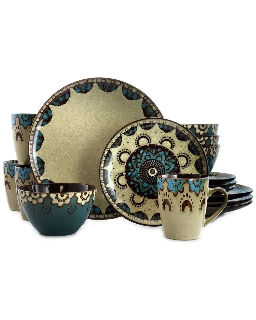 Clay Heart 16pc Stoneware Dinnerware Set - Multicolor image