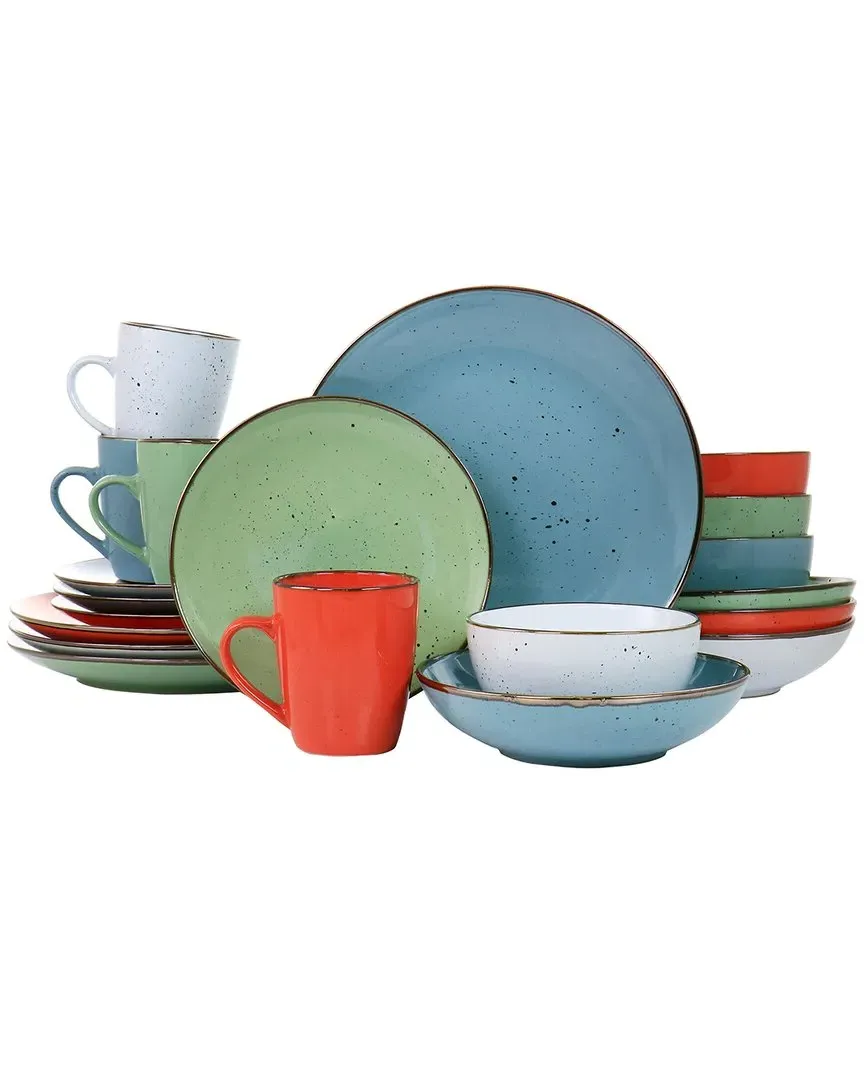 Evelyn 20pc Round Dinnerware Set - Multicolor, Stoneware image