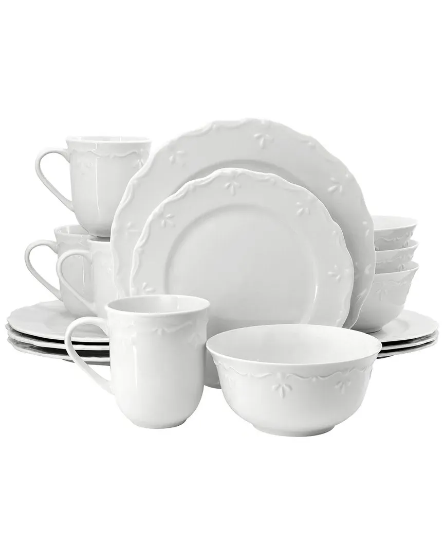 Henryi 16-Piece Dinnerware Set - White, Porcelain image